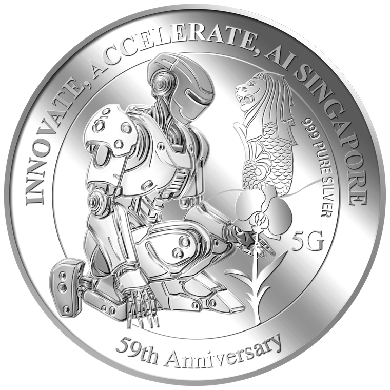5g SG 59th Anniversary Silver Medallion (Year 2024)