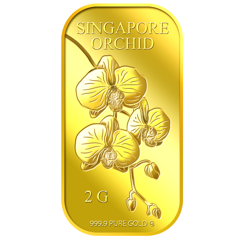 2g SG Orchid (Series 3) Gold Bar