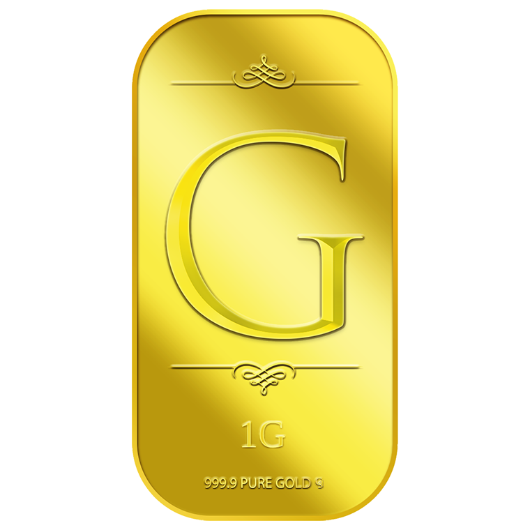 1g Alphabet G Gold Bar