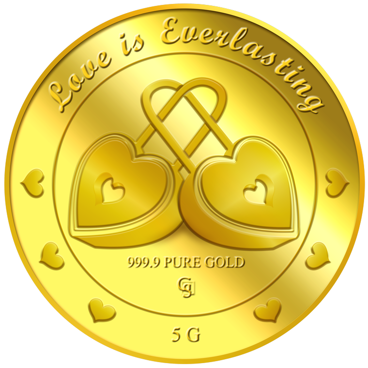 5g Love is Everlasting Gold Medallion