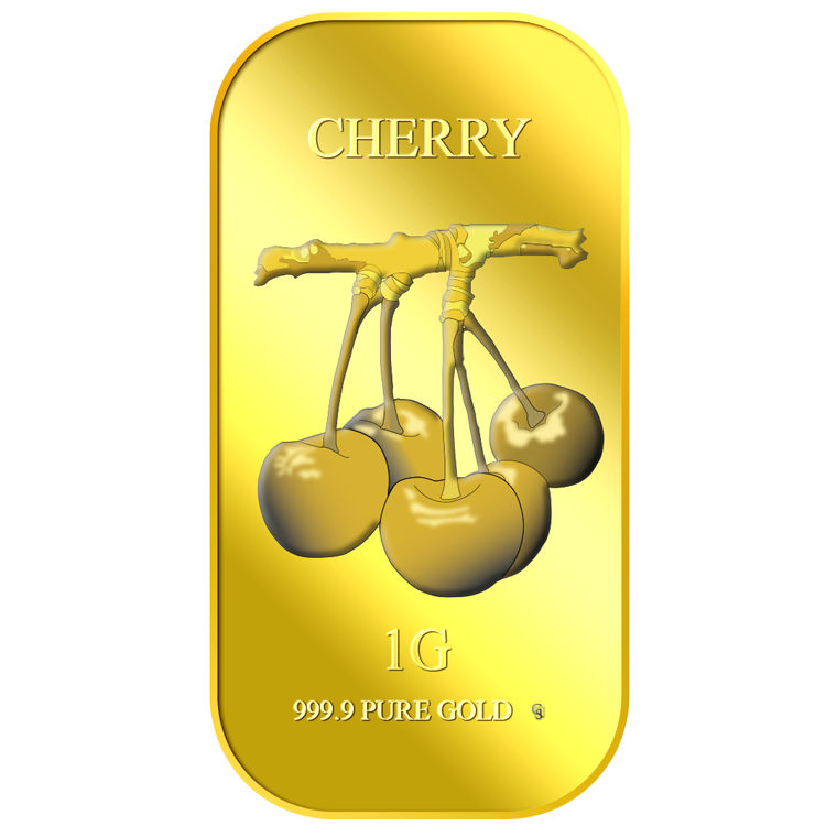 1g Cherry Gold Bar